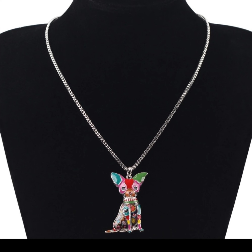 Enamel Dog Necklace - Picture 3 of 3